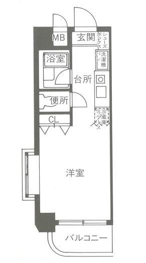 ケントクレール宮崎大坪町(ワンルーム/8階)の間取り写真