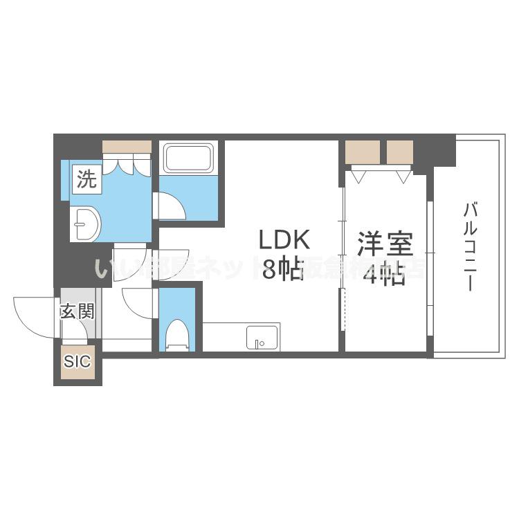 スプランディッドVII(1LDK/5階)の間取り写真