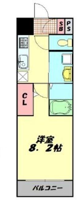 イースト アルディール(1K/4階)の間取り写真