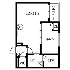 JACK SAMBANIII(1LDK/3階)の間取り写真