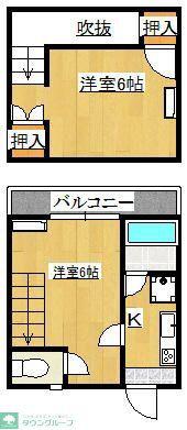 セントヒルズ津田沼2(2K/2階)の間取り写真