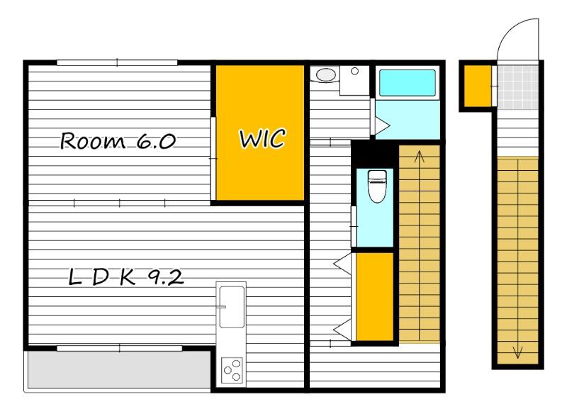 OCTO CASA OMACHI(1LDK/1階)の間取り写真