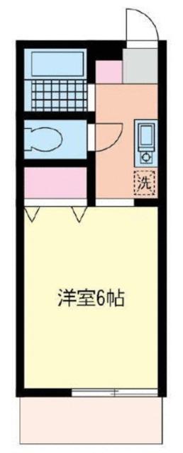 ドエルハネギ(1K/1階)の間取り写真