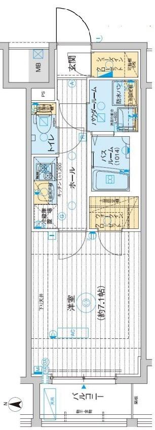 エステムプラザ TOKYO RISE(1K/10階)の間取り写真