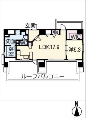 グランマスト鶴舞(1LDK/10階)の間取り写真