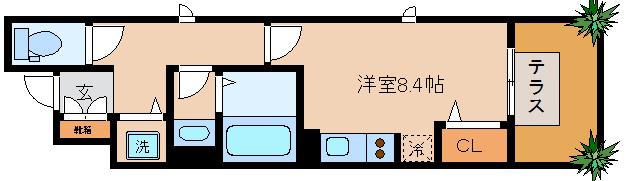 メゾンエトワール神戸西山町(ワンルーム/1階)の間取り写真