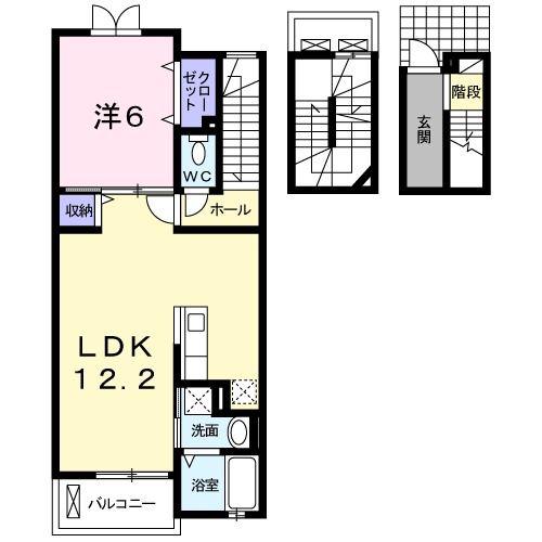 エトワール(1LDK/3階)の間取り写真