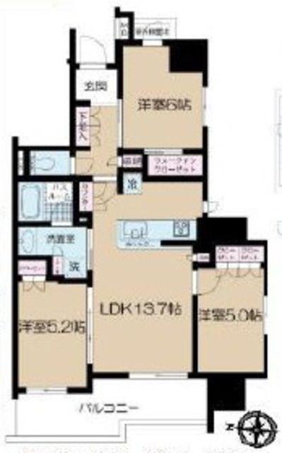 パレステージ本川越(3LDK/10階)の間取り写真