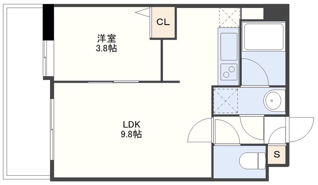 クレール天神(1LDK/5階)の間取り写真