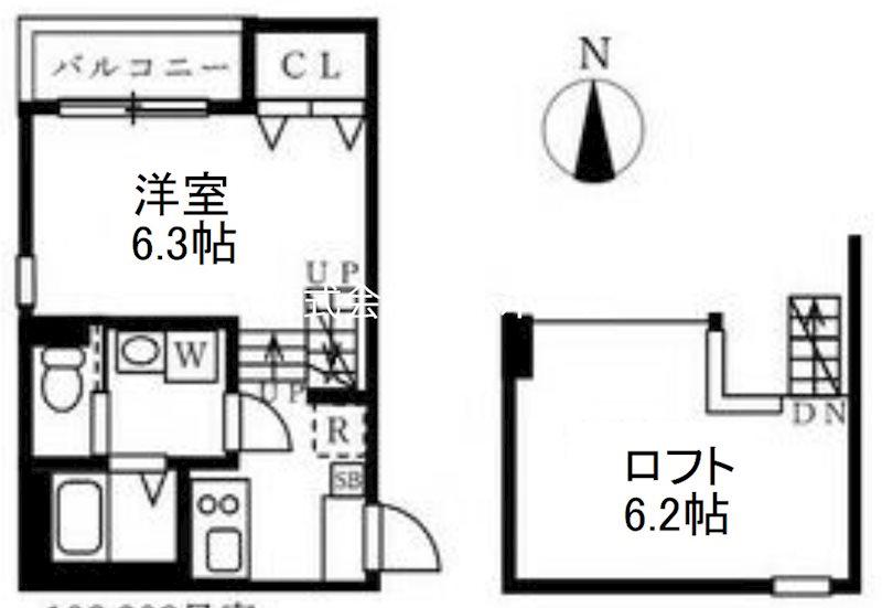 ハーモニーテラス愛知町III(1K/1階)の間取り写真