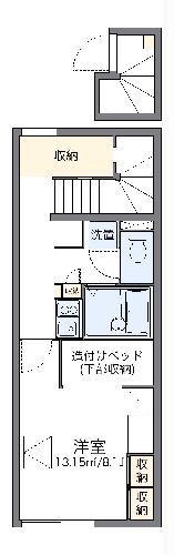 レオパレスビエネスタ(1K/2階)の間取り写真