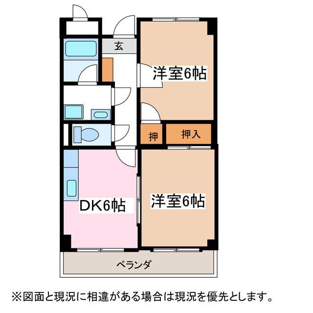 フォレストパーク内川(2DK/1階)の間取り写真