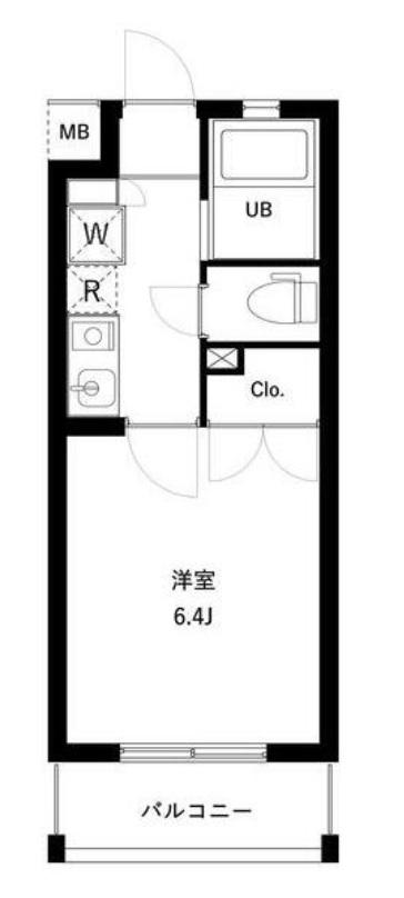 ES-GRANDE西新宿 (1K/2階)の間取り写真