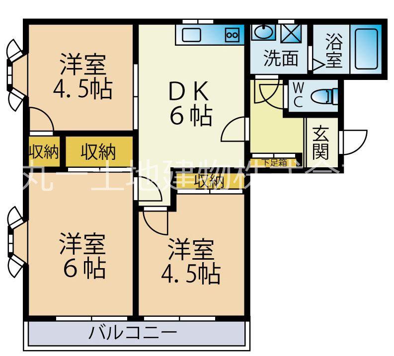 SHハイム(3DK/1階)の間取り写真