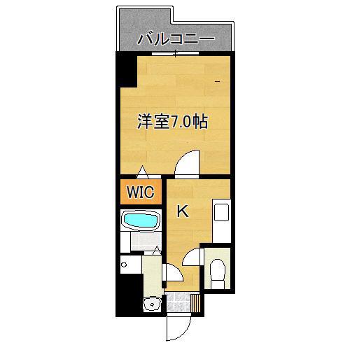 ヘスティア(1K/4階)の間取り写真
