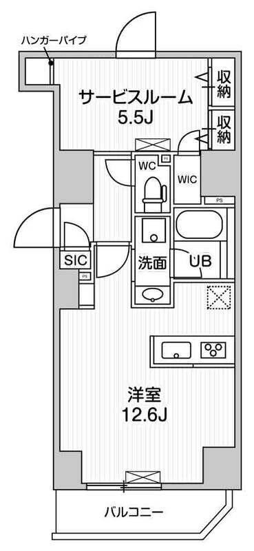 S-RESIDENCE入谷ALESIA(ワンルーム/11階)の間取り写真