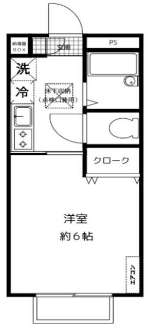 グランデ豊玉(1K/2階)の間取り写真
