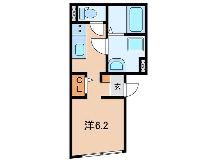 A-PLACE(ワンルーム/2階)の間取り写真