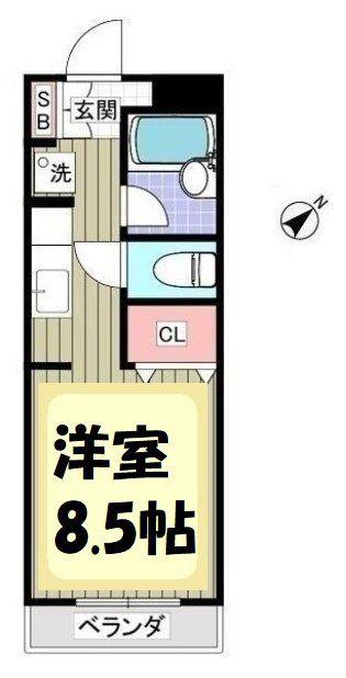ハイツマスターズ(ワンルーム/1階)の間取り写真