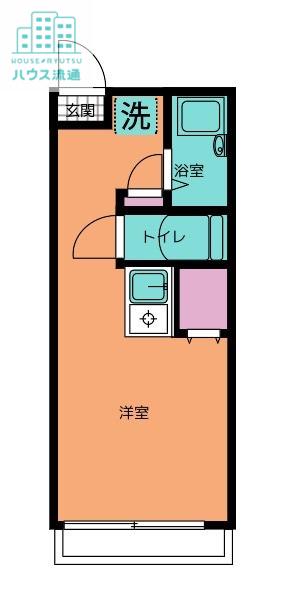 プラムハイツ(ワンルーム/1階)の間取り写真