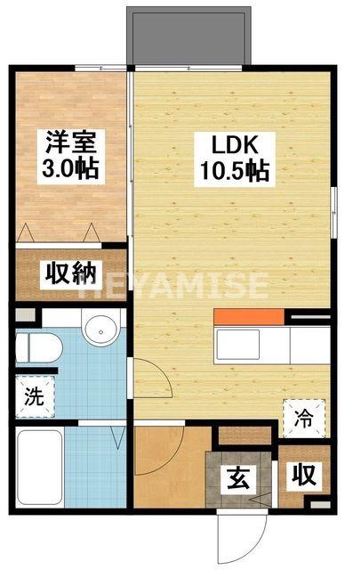 インター池田II(1LDK/1階)の間取り写真