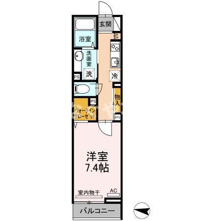 EMINENCE池上(1K/3階)の間取り写真