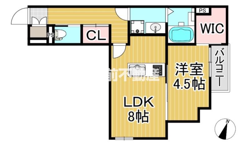 CB和白セレン(1LDK/3階)の間取り写真