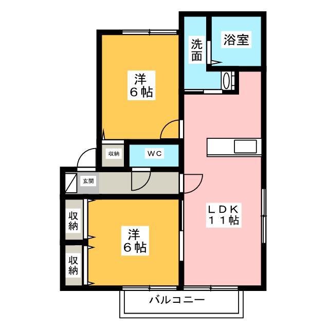 コート/リヴェール(2LDK/1階)の間取り写真