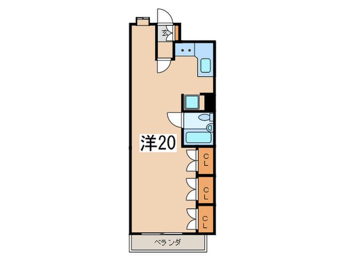 ライオンズステーションプラザ二俣川(ワンルーム/5階)の間取り写真