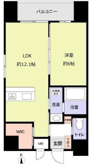 TAZ BUILDING(1SLDK/6階)の間取り写真
