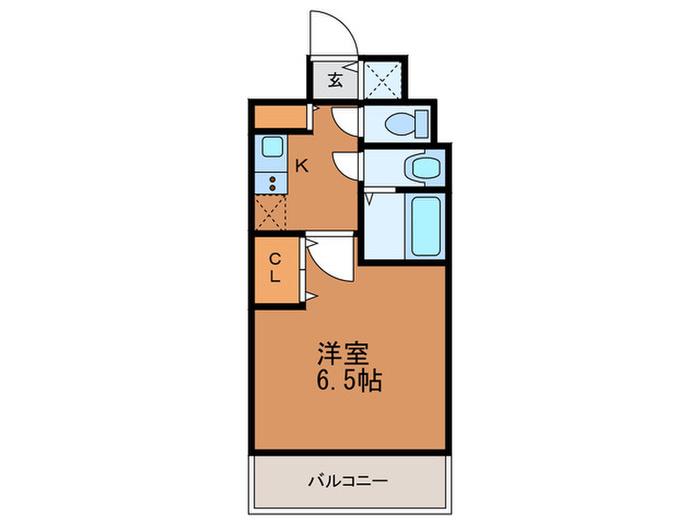 S-RESIDENCE神戸元町(1K/8階)の間取り写真