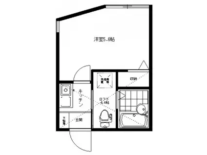 アザーレ生田弐番館(1K/2階)の間取り写真