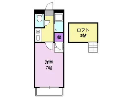シャトレ隈Ⅱ(1K/1階)の間取り写真