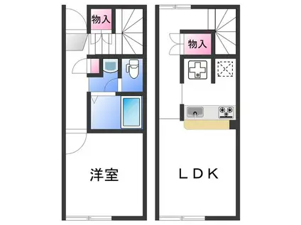 レオネクストほしやII(1LDK/2階)の間取り写真