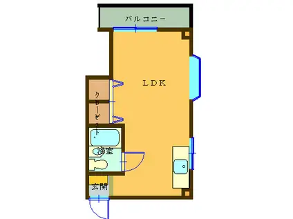 ルミナス広(ワンルーム/3階)の間取り写真