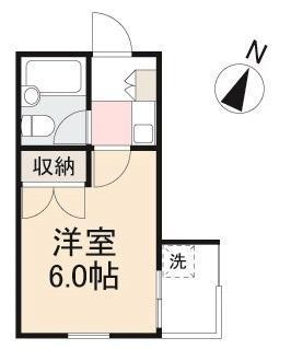 メゾンドパリス(1K/1階)の間取り写真