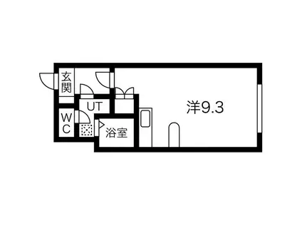 メゾンドエルミタージュ円山(ワンルーム/1階)の間取り写真