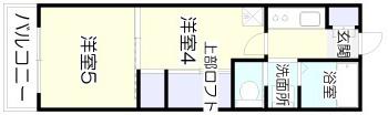 STトラストタワー(1K/3階)の間取り写真