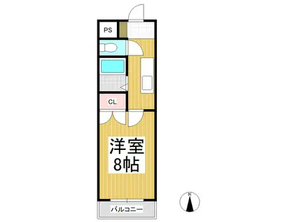 AIマンション(1K/2階)の間取り写真