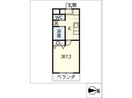 A・CITY鳴海(1K/1階)の間取り写真