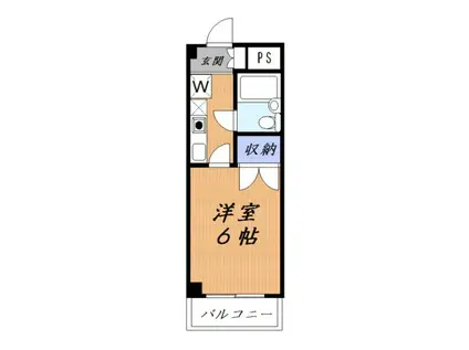 FUJIKYU7(1K/2階)の間取り写真
