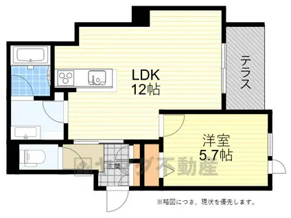 シャーメゾン・ピーノ(1LDK/1階)の間取り写真