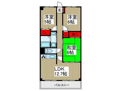 パークフィールド志木(3LDK/1階)の間取り写真