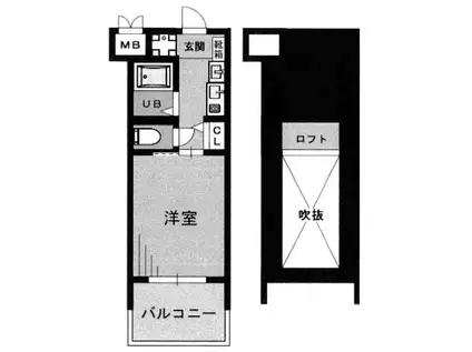 エステムコート大阪・中之島南(1K/5階)の間取り写真