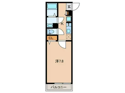 シトラス鹿島田(1K/1階)の間取り写真