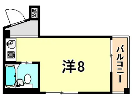 藤井ハウス(ワンルーム/5階)の間取り写真