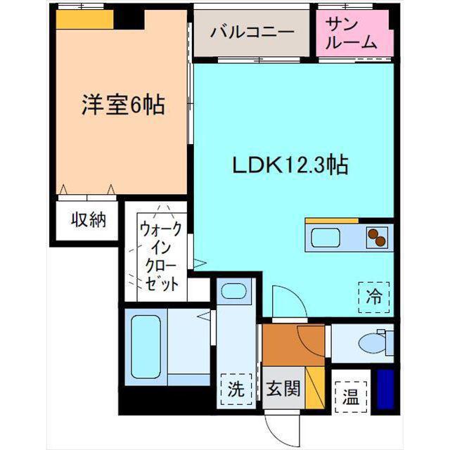 ひきだM8(1LDK/3階)の間取り写真