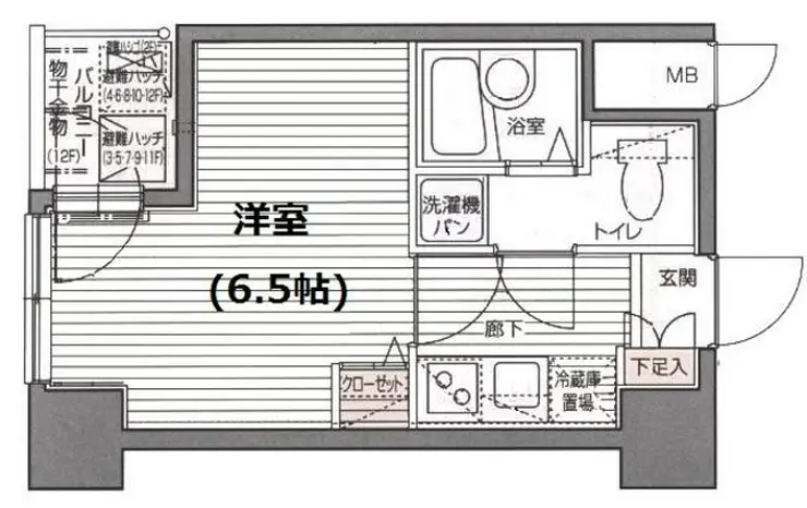 ガラ・シティ京橋 11階階 間取り