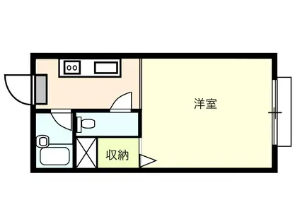 エスポアール大内(1K/2階)の間取り写真