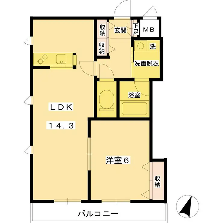 アビタシオンボニータ 1階階 間取り